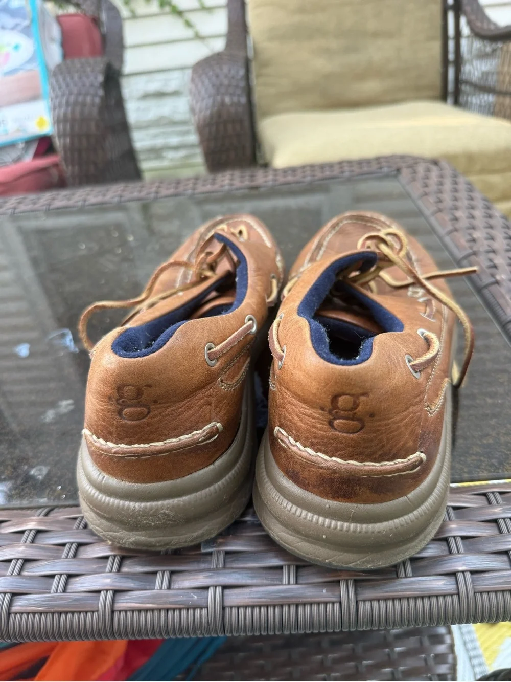 Hush Puppies Men’s Tan Leather Boat Shoes